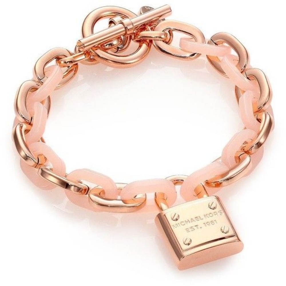 Michael Kors gold toggle lock bracelet